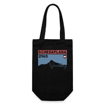 Schesaplana Gipfel Bergtour Wanderung Vorarlberg - Geschenkbeutel für Flaschen - Schwarz - Vorne