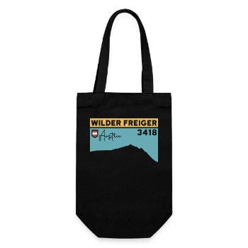 Wilder Freiger Bergtour Roter Grat Gipfel Höhe - Geschenkbeutel für Flaschen - Schwarz - Vorne
