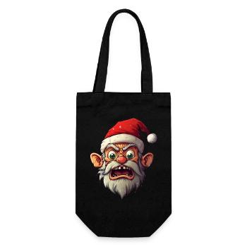 Ugly Santa Claus - Geschenkbeutel für Flaschen - Schwarz - Vorne