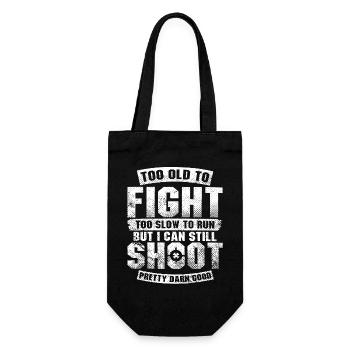 Trop vieux pour se battre et trop lent pour courir - Sac à bouteille - noir - Devant
