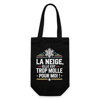La neige, elle est trop molle pour moi ! - Sac à bouteille - noir - Devant