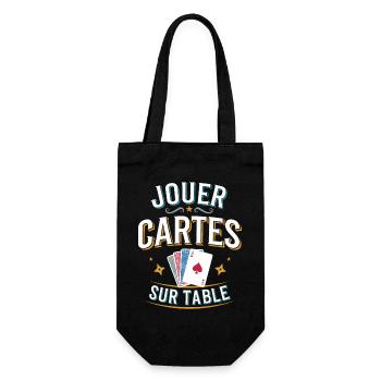 Jouer cartes sur table - Sac à bouteille - noir - Devant
