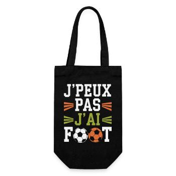 J'peux pas j'ai foot - Sac à bouteille - noir - Devant