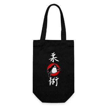 drôle Ju Jutsu Pingouin Jiu Jitsu Shirt Autocollant - Sac à bouteille - noir - Devant