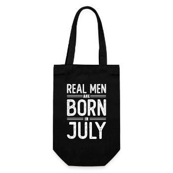 Anniversaire Les vrais hommes naissent en juillet - Sac à bouteille - noir - Devant