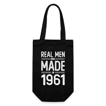 Anniversaire De vrais hommes sont nés en 1961 - Sac à bouteille - noir - Devant