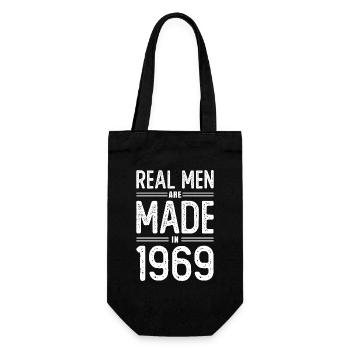 Geburtstag Echte Männer sind 1969 geboren - Geschenkbeutel für Flaschen - Schwarz - Vorne