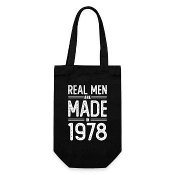 Geburtstag Echte Männer sind 1978 geboren - Geschenkbeutel für Flaschen - Schwarz - Vorne