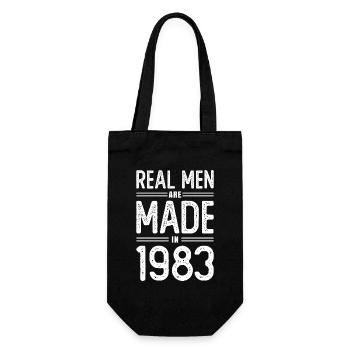 Geburtstag Echte Männer sind 1983 geboren - Geschenkbeutel für Flaschen - Schwarz - Vorne