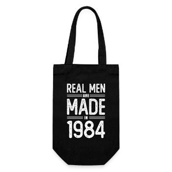 Geburtstag Echte Männer sind 1984 geboren - Geschenkbeutel für Flaschen - Schwarz - Vorne