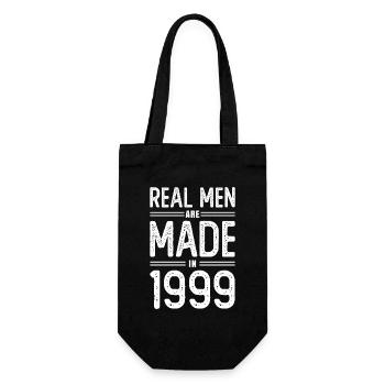 Geburtstag Echte Männer sind 1999 geboren - Geschenkbeutel für Flaschen - Schwarz - Vorne
