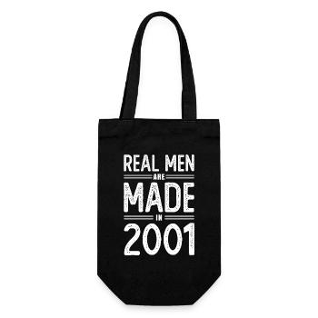 Anniversaire De vrais hommes sont nés en 2001 - Sac à bouteille - noir - Devant