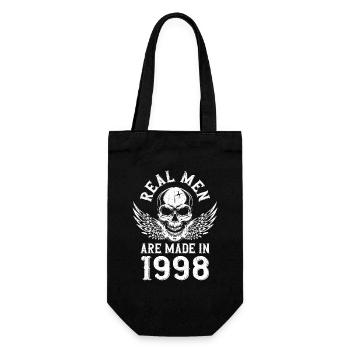 Anniversaire 1998 De vrais hommes naissent en 1998 - Sac à bouteille - noir - Devant