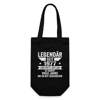 Legendär seit 1977 Limitierte Auflage 1977 - Geschenkbeutel für Flaschen - Schwarz - Vorne