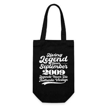 Es war einmal eine Legende. September 2009 Geburts - Geschenkbeutel für Flaschen - Schwarz - Vorne
