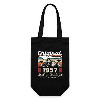 1957 - Cadeau né en 1957 - Sac à bouteille - noir - Devant