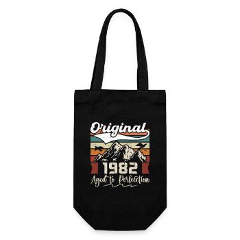 1982 - Gift born in 1982 - Gift Bag for Bottles - black - Front