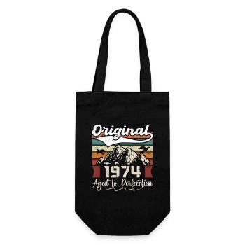 1974 - Gift born in 1974 - Gift Bag for Bottles - black - Front