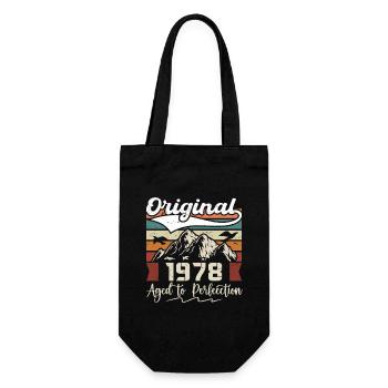 1978 - Gift born in 1978 - Gift Bag for Bottles - black - Front
