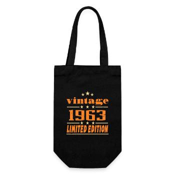 1963 Vintage Retro Birthday Bday Gift 1963 - Sac à bouteille - noir - Devant