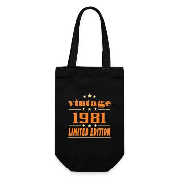 1981 Vintage Retro Birthday Bday Gift 1981 - Sac à bouteille - noir - Devant