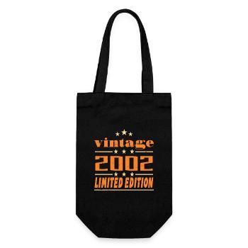 2002 Vintage Retro Geburtstag Bday Geschenk 2002 - Geschenkbeutel für Flaschen - Schwarz - Vorne