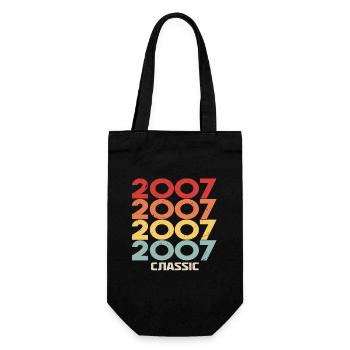 2007 Anniversaire dans le style vintage classique 2007 - Sac à bouteille - noir - Devant