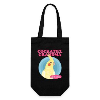 Cockatiel Grand-mère Oiseau Propriétaire Cadeau - Sac à bouteille - noir - Devant