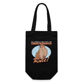 Murmeltiere Munggen Mankai Groundhog Geschenk - Geschenkbeutel für Flaschen - Schwarz - Vorne