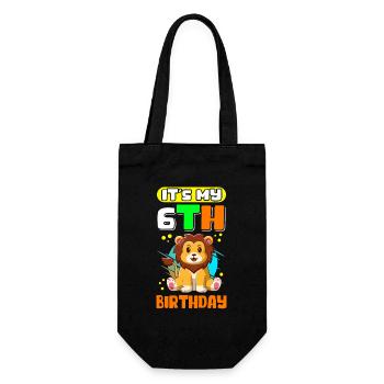 6th birthday 6 years old gift idea gift - Gift Bag for Bottles - black - Front