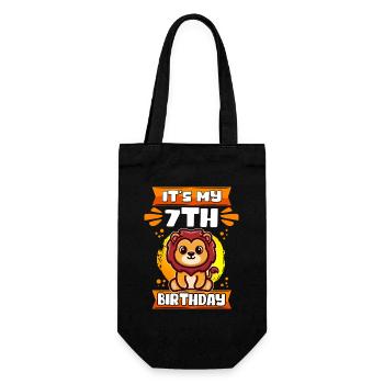 7e anniversaire | 7 ans cadeau idée cadeau cadeau - Sac à bouteille - noir - Devant