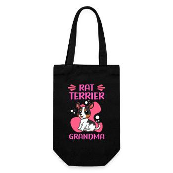 Rat Terrier Grand-mère Chien Chien Propriétaire Cadeau - Sac à bouteille - noir - Devant