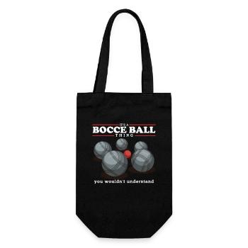 Boccia Bocce Boccia Player Boules Gift - Gift Bag for Bottles - black - Front