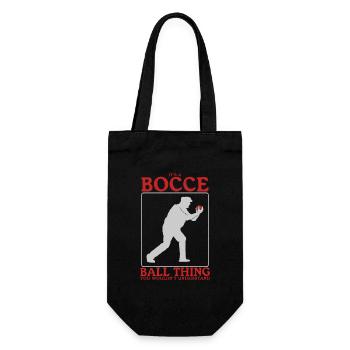 Boccia Bocce | Bocciaspieler Boulesport Geschenk - Geschenkbeutel für Flaschen - Schwarz - Vorne