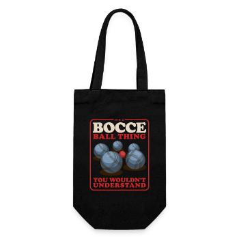 Boccia Boccia player Bocce Boules gift - Gift Bag for Bottles - black - Front