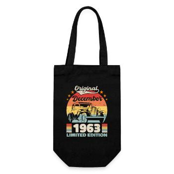 Décembre 1963 Cadeau d’anniversaire Décembre 1963 - Sac à bouteille - noir - Devant