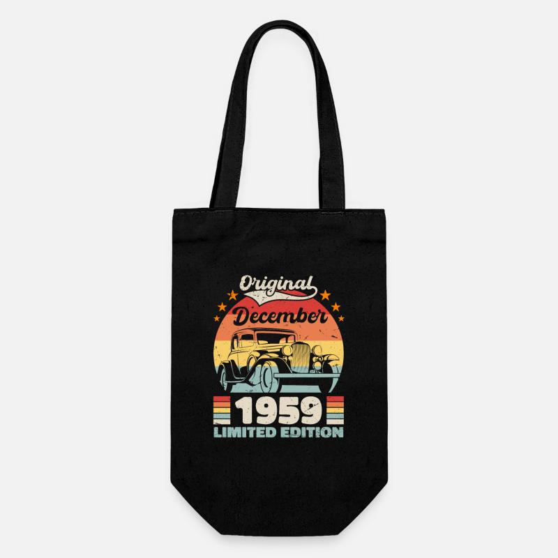 Dezember 1959 Geburtstagsgeschenk Dezember 1959 - Geschenkbeutel für Flaschen - Schwarz