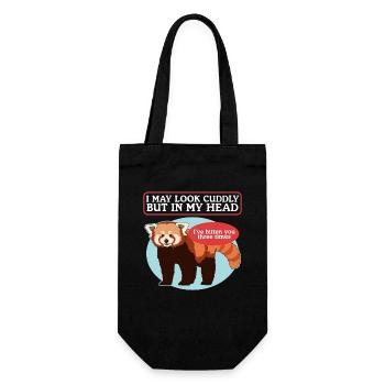Red Panda Red Panda | Red Pandas Gift - Gift Bag for Bottles - black - Front