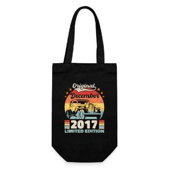 Dezember 2017 Geburtstagsgeschenk Dezember 2017 - Geschenkbeutel für Flaschen - Schwarz - Vorne