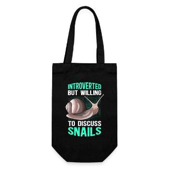 snails funny snail gift - Gift Bag for Bottles - black - Front
