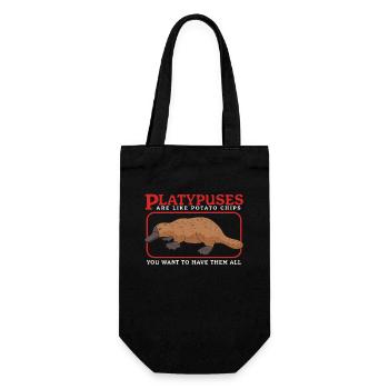 Schnabeltiere Platypus Schnabeltier Geschenk - Geschenkbeutel für Flaschen - Schwarz - Vorne