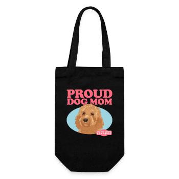 Cavapoo Mom Dog Cavoodle Dog Owner Gift - Gift Bag for Bottles - black - Front