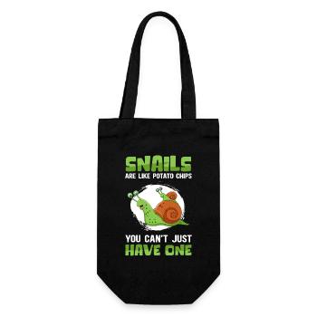 Snail | funny snails gift - Gift Bag for Bottles - black - Front