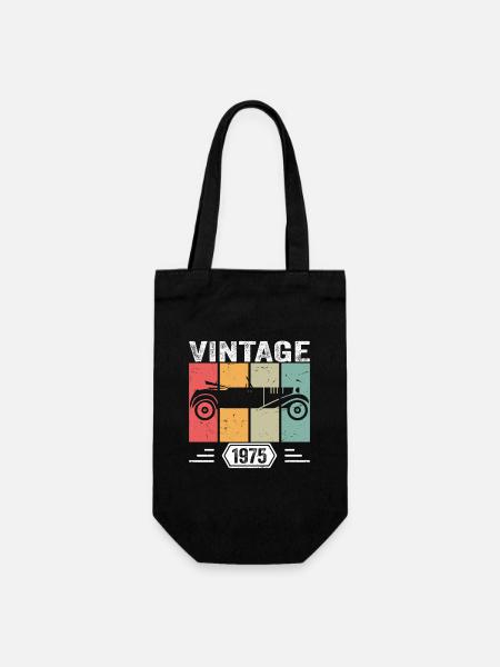 Classique depuis 1975, cadeau d’anniversaire de voiture ancienne 1975 - Sac à bouteille - noir