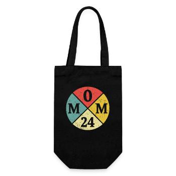 Mom 2024 Gift Mom 24 Expectant Mother - Gift Bag for Bottles - black - Front