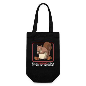 Cute Squirrel Squirrel Grey Squirrel Gift - Gift Bag for Bottles - black - Front