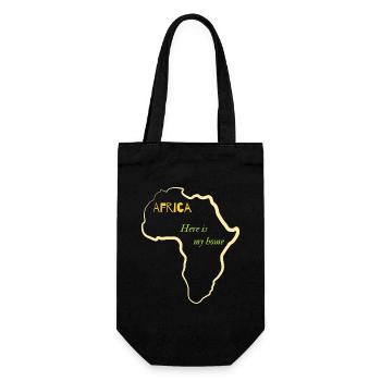 Afrika Das ist mein Zuhause - Geschenkbeutel für Flaschen - Schwarz - Vorne