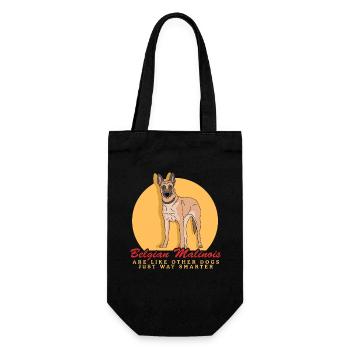Berger Belge Malinois Chiens Cadeaux - Sac à bouteille - noir - Devant