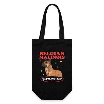 Belgischer Schäferhund | Malinois Hunde Geschenk - Geschenkbeutel für Flaschen - Schwarz - Vorne