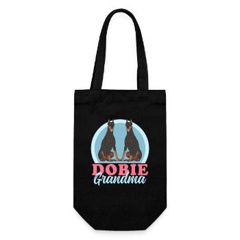 Doberman Dobie Grandma | Dog Owner Gift - Gift Bag for Bottles - black - Front
